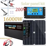 16000W Solar Panel Kit Power Inverter Generator 200W 100A Home 110V Grid System. Fixed Price $175.99.