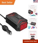 Portable Bestek 300W Pure Sine Wave Car Inverter Dual Usb Charging Capability. Fixed Price $72.99.