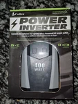 "cobra" 400W Power Inverter, Portable, 2 Grounded Ac Outlets, Fast Charge Usb. Fixed Price $27.99.