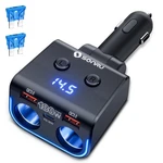 Sonru 180W Cigarette Lighter Splitter, 30W Pd & Dual QC3.0 Car Charger Black. Fixed Price $34.02.