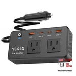 Car Power Inverter - Ysolx Dual Dc 12V To 110V Outlet Adapter 300W Black. Fixed Price $36.25.