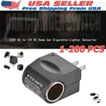 110V - 240V Ac Plug To 12V Dc Car Cigarette Lighter Converter Socket Adapter Lot. Fixed Price $18.29.