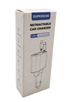 Superone Black Retractable Car Charger, 4 In 1 69W With Cord. Fixed Price $19.99.