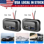 12-24V 4.8A Dual Usb Pd QC3.0 Car Boat Rv Charger Socket Led Power Outlet Lot. Fixed Price $14.70.