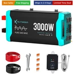 3000W Pure Sine Wave Inverter Peak 6000W 12V Dc To 120V Ac For Rv, Truck, Off.... Fixed Price $63.98.