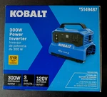Kobalt 5149487 300W Power Inverter 120V Brand New In-box (battery Sold Separate). Fixed Price $51.95.
