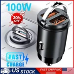 New Mini Dual Usb Pd Type-c Car Charger 100W 200W Fast Adapter Accessory-. Fixed Price $10.99.