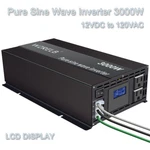 Wzrelb 3000W Pure Sine Wave Inverter 12V Dc Power Converter Solar System Camp Rv. Fixed Price $208.05.