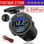 12V-24V PD+QC3.0 Dual Usb Car Fast Charger Power Socket Outlet Led Voltmeter Lot. Fixed Price $358.98.
