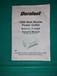 Duralast Watt Mobile Power Outlet, Model P1-1000W, With Remote.. Fixed Price $45.00.