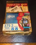 Tripp Lite Portable Power Inverter Ultra Compact 375 Watts 2 Outlet. Fixed Price $24.99.