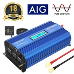 Pure Sine Wave Inverter 1500W 12V To 110V 120V With Remote Controller 4.5M Cable. Fixed Price $132.99.