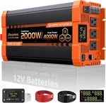 2000W Pure Sine Wave Inverter 12V To 120V Ac Rv Solar Power Converter Remote. Fixed Price $112.95.
