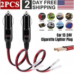 2PCS 12-24V Fused Male Car Cigarette Lighter Adapter Socket Plug Connector Cable. Fixed Price $6.49.