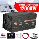 12000W Car Power Inverter Dc 12V To Ac 110V Sine Wave Rv Boat Converter Lcd. Fixed Price $89.99.