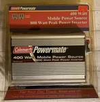 Coleman Powermate 400 Watt Mobile Source 800 Peak Inverter. Fixed Price $39.99.