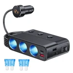 V3 Way Car Cigarette Lighter Socket Splitter In Power Adapter 127W (max). Fixed Price $19.89.