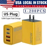 120W 4-PORT Usb Fast Wall Charger Block For Cell Phone Ipad Lot. Fixed Price $461.36.