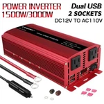 1500W 3000W Power Inverter 12V To 110V Converter With 2AC 2USB Led Display Red. Fixed Price $89.99.