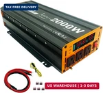 2000W Pure Sine Wave Power Inverter PEAK-4000 Watt,dc 12V To 110V,WITH 3XAC,USB. Fixed Price $195.25.