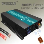 24V Dc To Ac 120V 3000W Pure Sine Wave Inverter Power Converter Truck Car Remote. Fixed Price $242.76.