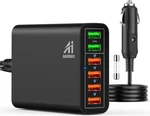 Reso Aikenuo 96W 6-PORT QC3.0 Car Charger With 39" Cable & Mounting Bracket. Fixed Price $39.99.