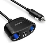 Bestek 150W 2-SOCKET Cigarette Lighter Splitter Power Adapter With Usb Outlets. Fixed Price $14.00.