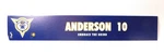 2021 Justin Anderson #10 Mad Ants Game-used Lockerroom Name Plate 24" X. Fixed Price $19.99.
