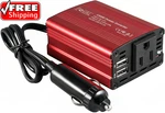 150W Car Power Inverter 12V Dc To 110V Ac Converter Vehicle Adapter Plug Outlet. Fixed Price $24.28.