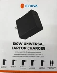 Einova 100W Universal Laptop Charger-usb-c Gan Power Adapter Black New!. Fixed Price $75.85.