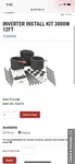 Tundra 3000W 12FT Power Inverter. Fixed Price $375.00.