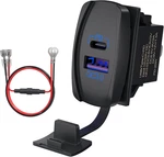 Usb Rocker Switch 12V Waterproof & Qc 3.0 Dual Ports Outlet Pd Charger Soc. Fixed Price $20.99.