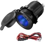 12V Waterproof Marine Cigarette Lighter Socket Blue Led Power Outlet Boat Car Rv. Fixed Price $5.99.