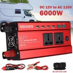 6000W Car Power Inverter Dc 12V To Ac 110V Pure Sine Wave Solar Converter Lcd. Fixed Price $39.89.
