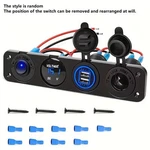 4 In 1 Socket Panel Dual Usb Cigarette Lighter Led Voltmeter Cut-off Switch. Fixed Price $12.99.