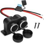 Waterproof Power Dual Socket Car Motorcycle Cigarette Lighter Plug 12V Outlet. Fixed Price $12.20.