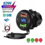 12V-24V Pd + QC3.0 Dual Usb Car Fast Charger Power Socket Outlet Led Voltmeter. Fixed Price $9.39.