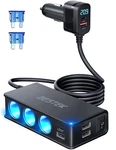Bestek 9 Car Charger 148W 3-SOCKET Pd 30W And QC3.0 18W Charging Ports Led. Fixed Price $21.99.