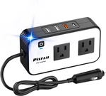 200W Car Power Inverter, Pisfau Dc 12V To 110V Ac Plug Adapter Outlet With. Fixed Price $28.21.