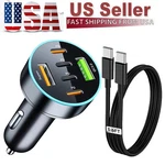 120W Fast Car Charger Cigarette Lighter Socket 6 Port Adapter For Iphone,samsung. Fixed Price $10.99.