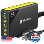 Hunda 300W Usb Charger Gan Charging Station Desktop 5 Ports Pd 100W Power. Fixed Price $110.23.