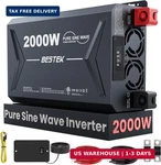 2000 Watt Pure Sine Wave Power Inverter, 12V Dc To 110/120V Ac With 3. Fixed Price $292.48.