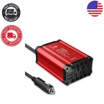 Travel-friendly 300W Power Inverter With Safety Features Ideal For Road Trips. Fixed Price $34.99.