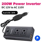 200W Power Inverter Dc 12V Ac 110V Car Converter With Type & Usb For Laptop. Fixed Price $16.98.