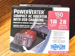 Tripp Lite 150W Compact Car INVERTER12V 120V 2-PORT Charging MODEL-PV150USB. Fixed Price $11.90.