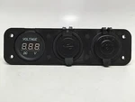 Marine Boat Rv Digital Voltmeter Dual Usb Port 12VDC Power Socket 3-HOLE Panel. Fixed Price $15.00.