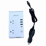 Bestek Car Charger 200W Dc Ac Power Inverter White Total 7.8A 4 Usb Tested. Fixed Price $24.99.