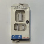 White Craig Usb Car Charger & Sync Mini Micro Cables High Speed Transfer. Fixed Price $5.99.