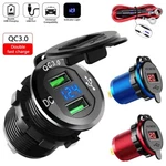 Car Cigarette Lighter Socket Plug Aluminum Dual Usb Port Led Voltmeter 12V-24V. Fixed Price $12.70.