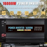 Car Power Inverter 16000 Watts Dc 12V To Ac 110V Sine Wave Solar Converter Lcd. Fixed Price $127.99.